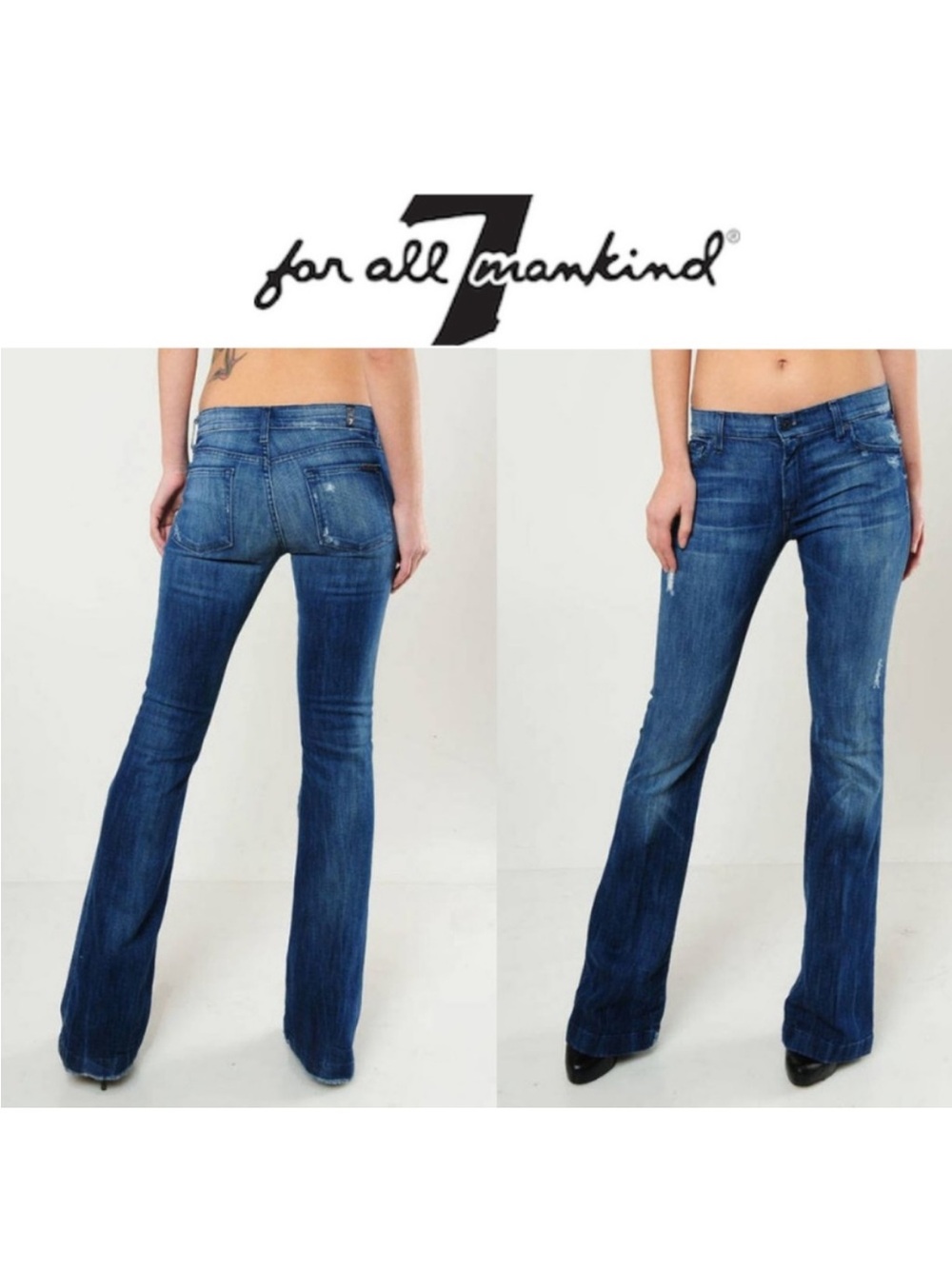7 For All Mankind Charlize Slim Flare Jeans, size 28